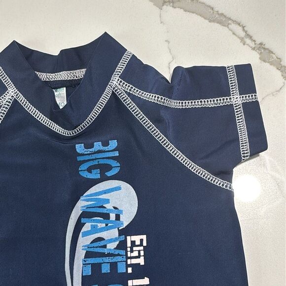 OshKosh B’GOSH | Navy Blue Boys Rash guard Swim Top Surf Size 6-9 Months - Picture 4 of 12